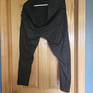 Maurices Black Animal Print Leggings XXL